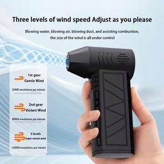 Multipurpose Mini Get Fan – High-Speed Air Blower, LED Light, Rechargeable Dust Cleaner for Home, Car & Outdoor Use