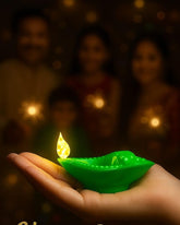 Shankh Water Sensor LED Diya – Eco-Friendly Electric Diya with Warm Light for Home Décor & Festivals