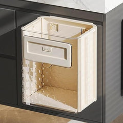 Foldable Hanging Trash Can for compact kitchens, Home, bathrooms, bedrooms, Clinics and office spaces.