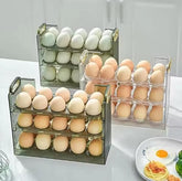 3 Layer Auto-Flip Acrylic Egg Holder for Door Storage