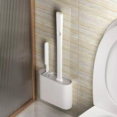 Wall Mounted Silicone Toilet Brush Set – Smart Cleaning Made Easy