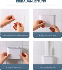 Wall Mounted Silicone Toilet Brush Set – Smart Cleaning Made Easy