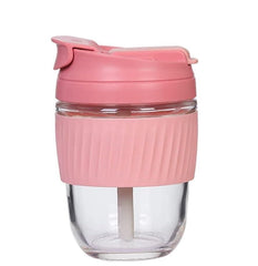 Glass Tumbler with Airtight Lid & Straw
