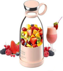 Electric Portable Mini Juicer Bottle – Wireless Personal Blender for Smoothies, Shakes & Juices (4-Blade | USB Rechargeable)