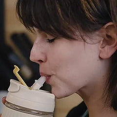 Glass Tumbler with Airtight Lid & Straw