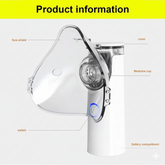 Portable Mesh Nebulizer Machine for Kids & Adults | Silent & Rechargeable Inhaler for Easy Breathing