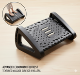 Adjustable Foot Rest for Under Desk at Work with Massage Surface | Ergonomic Office Foot Rest Stool for Relieving Leg Pressure & Improving Circulation | Footrest for Home & Office Comfort