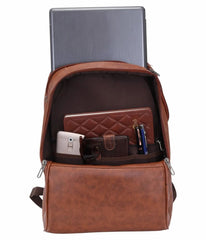 Premium Fox Leather Backpack – Stylish, Spacious & Durable (Unisex | Brown | 25L)