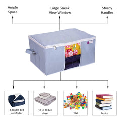 Multi Purpose Storage Bags with Handles Set of 2