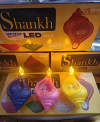 Shankh Water Sensor LED Diya – Eco-Friendly Electric Diya with Warm Light for Home Décor &amp; Festivals