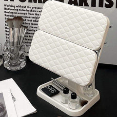 Triple Magnification LED Makeup Mirror – Touch Control, Adjustable Rotation & Dual Power for Home and Travel