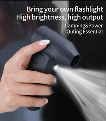 Multipurpose Mini Get Fan – High-Speed Air Blower, LED Light, Rechargeable Dust Cleaner for Home, Car & Outdoor Use