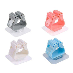No Drill Mop Holder Hooks – Self-Adhesive Wall Mount Organizer (Pack of 4)