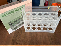 3 Layer Auto-Flip Acrylic Egg Holder for Door Storage