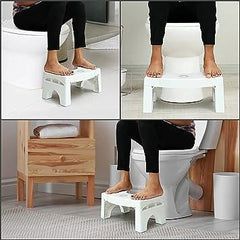 Foldable Toilet Stool for Every Home with Air Freshener Slot
