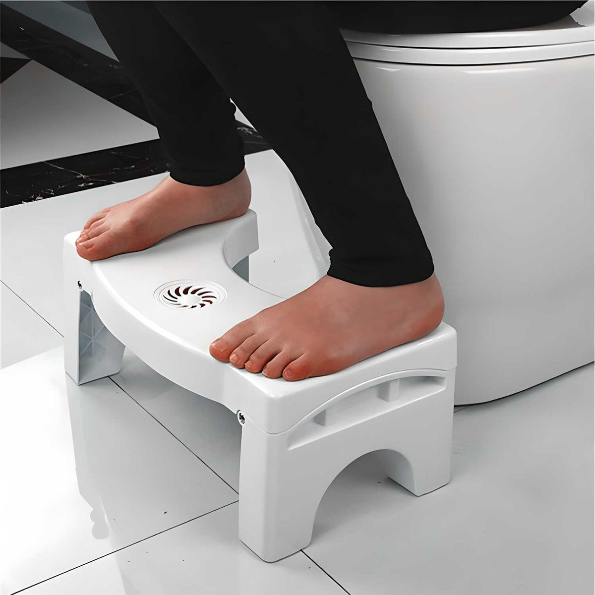 Foldable Toilet Stool for Every Home with Air Freshener Slot