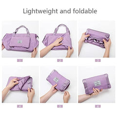 Lavender Foldable Travel Duffle – Lightweight Nylon 22 cm Weekend Bag