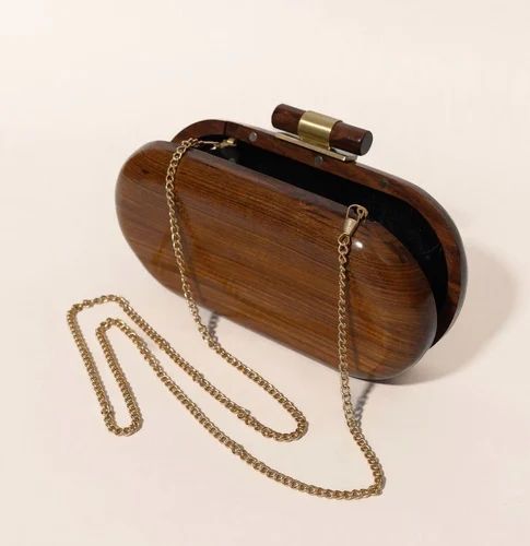 Luxury Cedar Wooden Envelope Clutch – Where Nature Meets Elegance