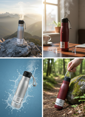Stainless Steel Hot & Cold Insulated Water Bottle (Buy 1 Get 1 Free) - 500 ML