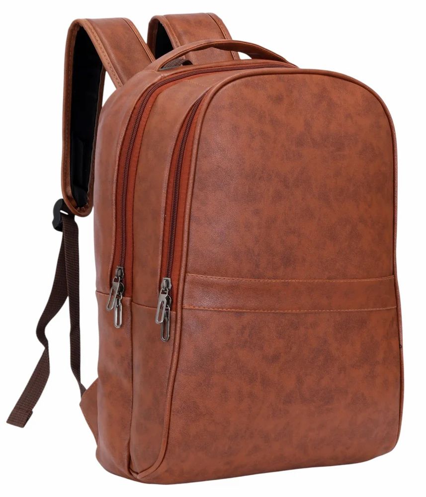 Premium Fox Leather Backpack – Stylish, Spacious & Durable (Unisex | Brown | 25L)