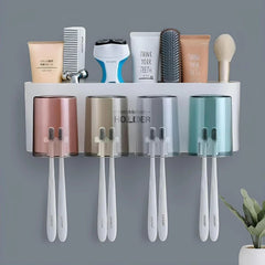 Wall Mounted Toothbrush Holder &amp; Organizer Set